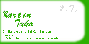 martin tako business card